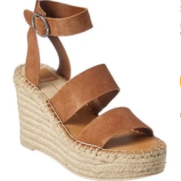 Dolce Vita Brown Suede Espadrille Wedge Heel - Picture 1 of 3